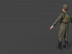 sniper woman 3D Model