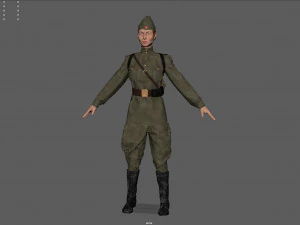 sniper woman 3D Model