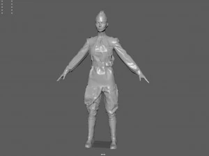 sniper woman 3D Model