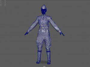 sniper woman 3D Model