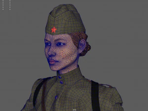 sniper woman 3D Model