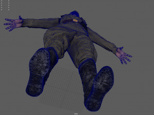 sniper woman Model 3D