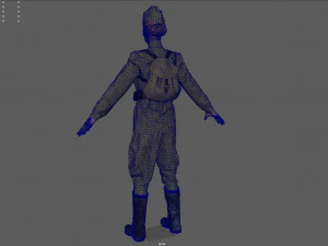 sniper woman 3D Model