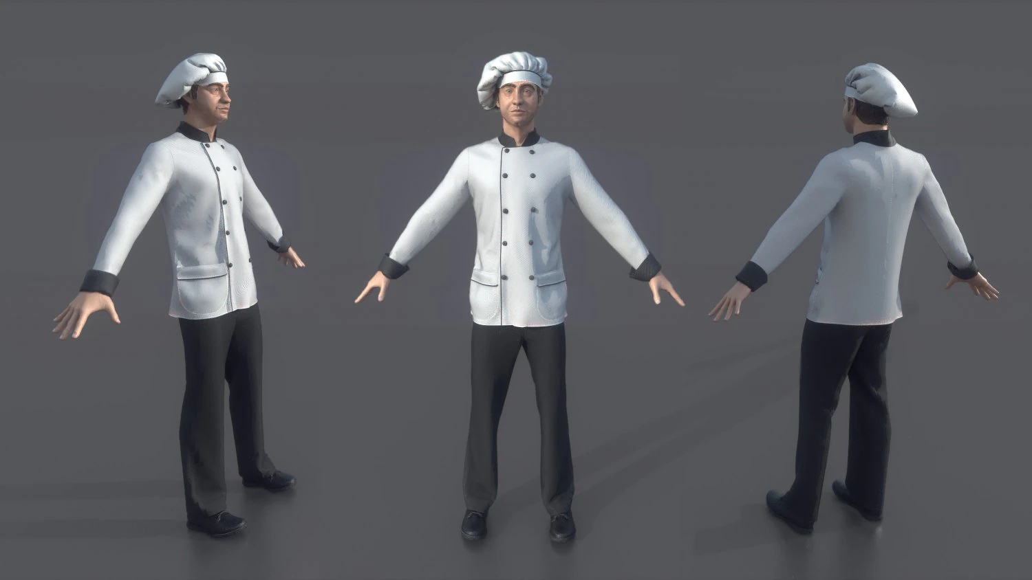 chef 3D Model .c4d .max .obj .3ds .fbx .stl .blend 