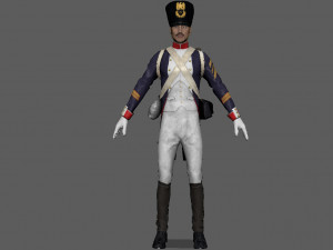 soldier french Model 3D