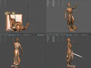 lady justice 3D Model