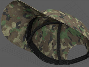 baseball cap woodland 3D Model