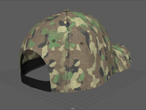 baseball cap woodland 3D Model