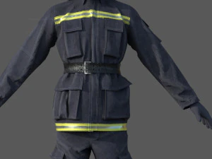 realistic firefighter 3D Model