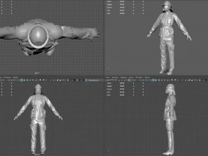 realistic firefighter 3D Model