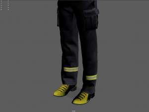 realistic firefighter 3D Model