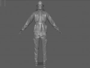 realistic firefighter 3D Model
