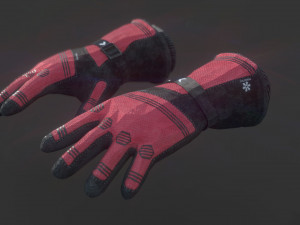 ski gloves 3D Model