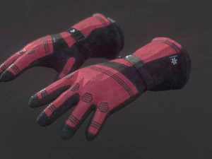 ski gloves 3D Model