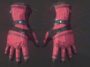 ski gloves 3D Model