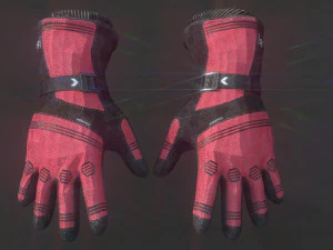 ski gloves 3D Model