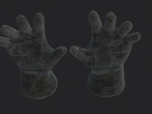 ski gloves 3D Model