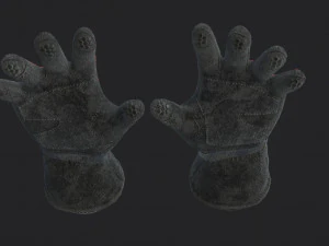 ski gloves 3D Model