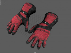 ski gloves 3D Model