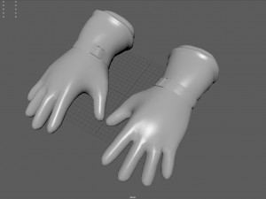 ski gloves 3D Model