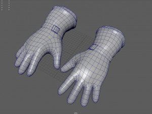 ski gloves 3D Model