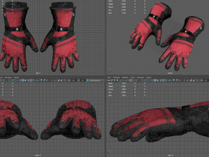 ski gloves 3D Model