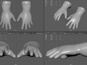 ski gloves 3D Model