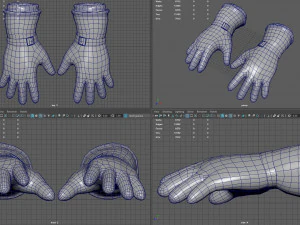 ski gloves 3D Model