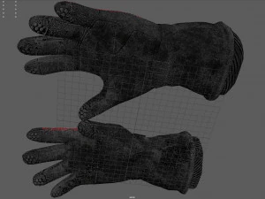 ski gloves 3D Model