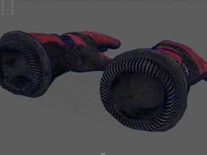 ski gloves 3D Model