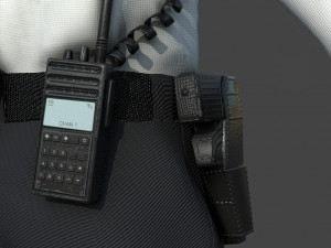 police officer white 3D Модель