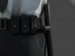 police officer white 3D Модель