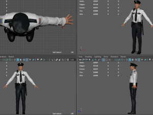 police officer white 3D Модель