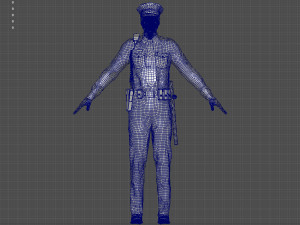 police officer white 3D Модель