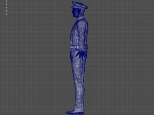 police officer white 3D Модель