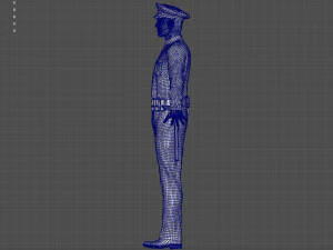 police officer white 3D Model