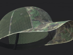 tactical cap woodland 3D Model