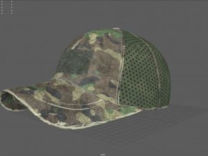 tactical cap woodland 3D Model