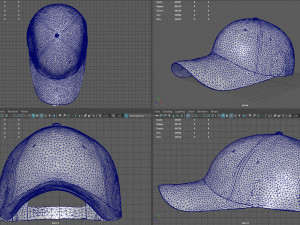 tactical cap woodland 3D Model