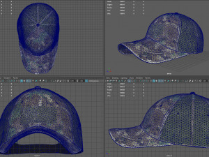 tactical cap woodland 3D Model