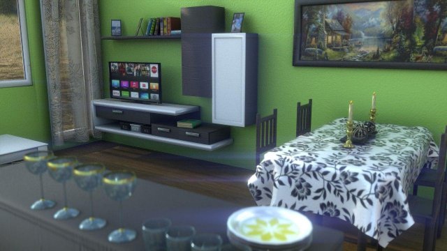 living room 3D Model .c4d .max .obj .3ds .fbx .stl .blend 