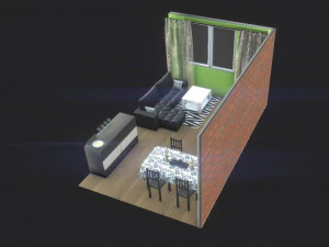 Wohnzimmer 3D Modell