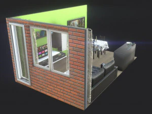 Wohnzimmer 3D Modell