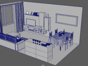 Wohnzimmer 3D Modell