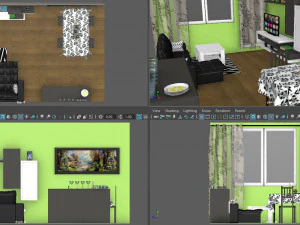 Wohnzimmer 3D Modell