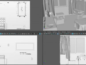 Wohnzimmer 3D Modell