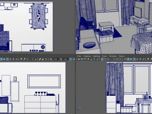Wohnzimmer 3D Modell