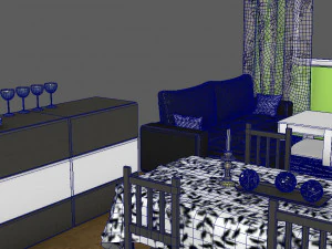 Wohnzimmer 3D Modell
