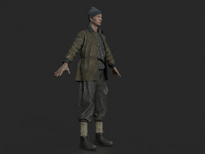 homeless alcoholic Modelo 3D