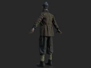 homeless alcoholic 3D Model